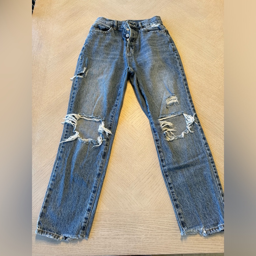 Pacsun Ripped Straight Leg Jeans
